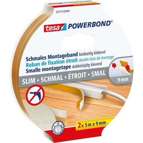 Tesa POWERBOND Nastro adesivo biadesivo 5 m x 9 mm