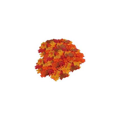 Feuilles d'érable artificielles 200 pièces, décoration d'automne mixte multicolore, feuilles d'érable artificielles 8 x 8 cm, table d'Halloween, décoration intérieure (1/5)