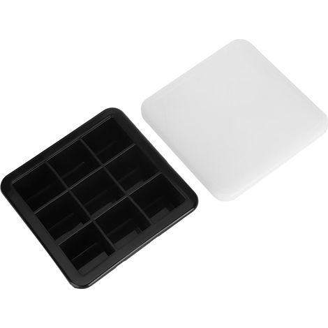 Moules à glaçons en silicone à 9 compartiments, moules à pudding glacé maison, moules à bonbons au chocolat avec couvercle (1/5)