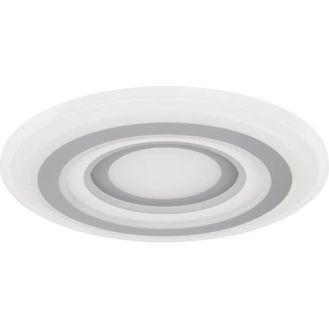 Plafoniera Plafoniera tonda metallo, bianco, opale, antracite, dimmerabile, telecomando, circuito CCT, 1x LED, 46 watt 3200 lumen bianco caldo bianco freddo, PxH: 50x7 cm (1/5)