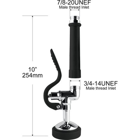 Douchettes de prérinçage, robinet pivotant en laiton, douchette extractible, pièce de rechange, accessoires pour lave-vaisselle portatif, raccord à 5 robinets en chrome brossé pour robinetterie de cui (1/5)