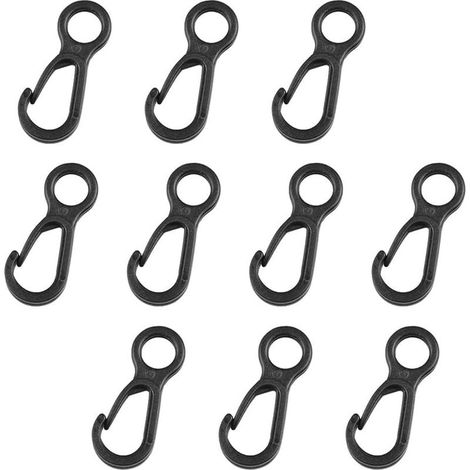 10er-Pack Kunststoffkarabiner für Camping – Multifunktional – Campingausrüstung – Zeltschnalle – Outdoor-Zeltzubehör (1/5)