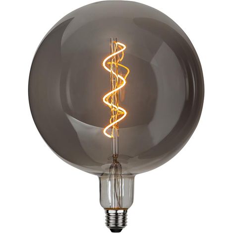 Star Trading Ampoule LED Industrial Vintage, E27, 55lm, 2,6W, grise, intensité lumineuse variable, blanc chaud, 26,2 cm
