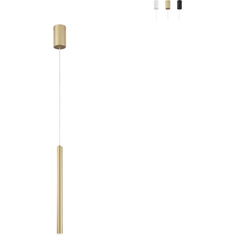 Lámpara colgante de metal con luz LED regulable modelo Pype - Oro (1/4)