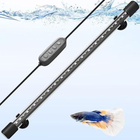 Rampe LED Aquarium 58cm - Spectre Complet RGBW - Étanche IP68 - Minuterie 24/7 - Pour Bac 58-100cm