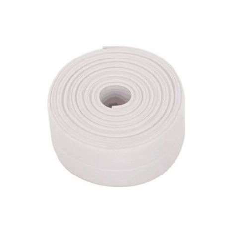 1PC Rouleaux Bande d'étanchéité - Imperméable - Joint Salle de Bain - PVC Ruban de Calfeutrage Autocollant pour Cuisine - Toilettes WC - Baignoire - Blanche (1/5)