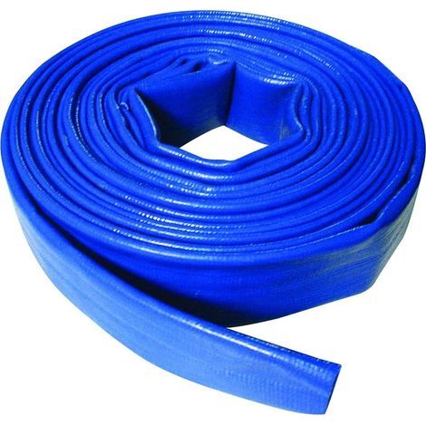 Tuyau flexible à revêtement bleu (Tuyau plat) — Tuyau de refoulement pour pompe, sortie 1 pouce (1/5)