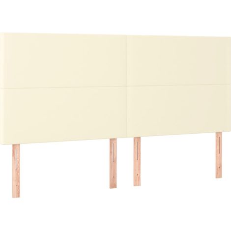 Maison Exclusive - Cabecero de cama color crema 160x5x118/128 cm (1/5)
