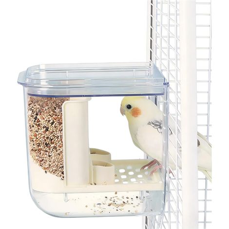 Bain d'oiseaux pour Cage, Accessoires pour Cage à Oiseaux, Baignoire Suspendue pour Oiseaux de Petite et Moyenne Taille, perroquets, inséparables, pinsons, perruches, mannequins