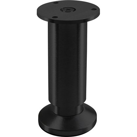 4er Pack - Möbelfuß ALPHA schwarz eloxiert Höhe 120 mm
