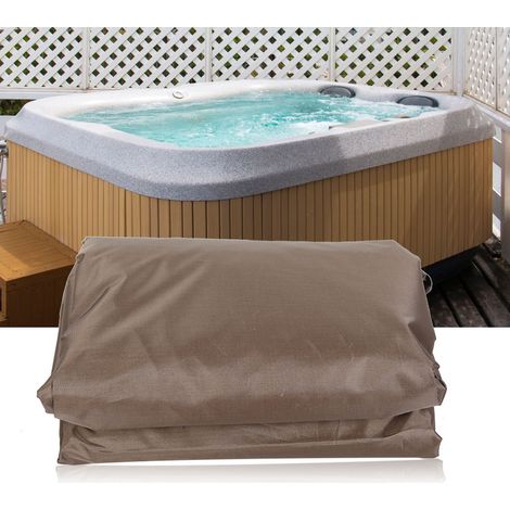 Couverture de protection extérieure carrée, imperméable et anti-poussière pour baignoire thermale. (1/5)