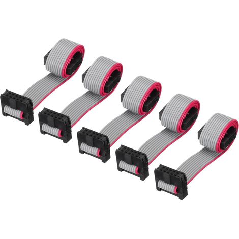 Lot de 5 Câble Ruban Plat, Connecteur FC à FC, 10 Broches, Pas 2,0 mm, Longueur 20 cm, pour Ordinateur, Imprimante, Lecteur DVD (1/5)