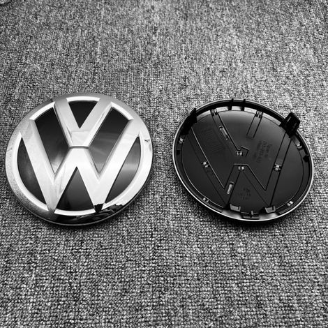 Emblème de calandre avant VW pour Volkswagen Tiguan (2017-2020), badge de remplacement d'emblème avant de voiture chromé noir brillant.