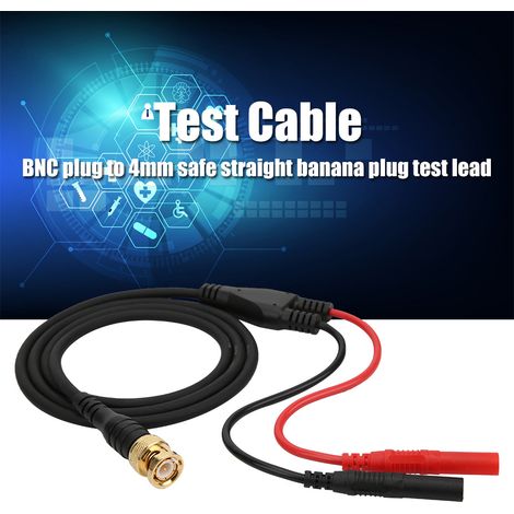 P1065 Connecteur BNC cuivre pur plaqué or vers fiche banane droite sécurisée 4mm cordon de test (1/5)