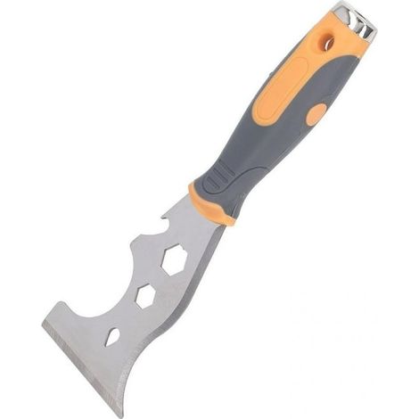 1 Gratte-peinture,Acier inoxydable,Outil 16-en-1,4 embouts tournevis,Surfaces bois métal (1/5)