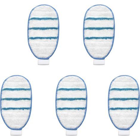 Lot de 5 lingettes de nettoyage de rechange lavables en microfibre pour balai vapeur Black & Decker FSM1610/1630, CL30, 4MM15 (1/5)