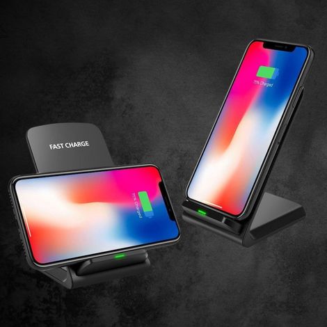 Chargeur Induction 15W Universel Rapide et Sans Fil à Double Bobine - Mode Portrait ou Paysage (1/5)