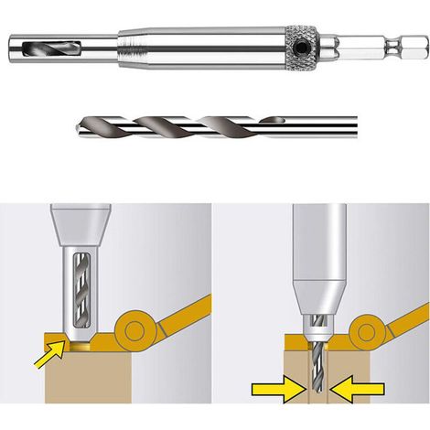 Trapani per Innesto, 16 Pz Trapano per Centratura Automatica, Strumento di Perforazione per Lavoro del Legno, Mèches Regolabili per Finestre e Porte (1/3)