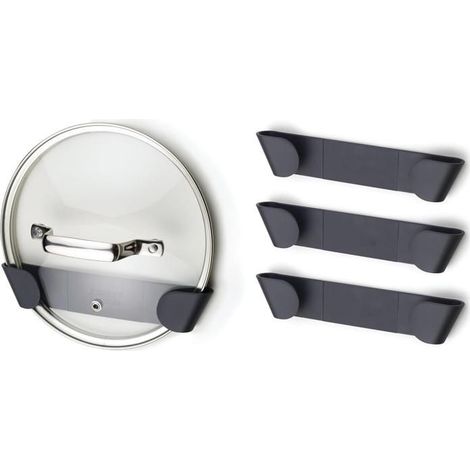 ensemble de 4 Supports de Rangement Mural pour Couvercles de Poêles et Casseroles, Auto-Adhésif Label (1/4)