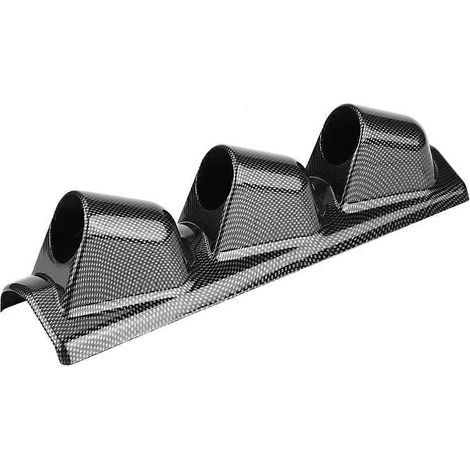 Porte-gadget triple 3 trous 52mm/2" pour tableau de bord, pilier de compteur, adapté conduite à droite (RHD). (1/4)