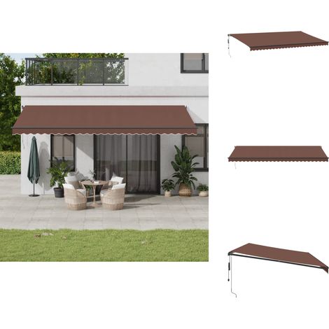 Markise Automatisch Braun 600x300 cm - Markise - Sonnenschutz - Gartensonnenblende - Außenmarkise - Terrassenschirm (1/5)