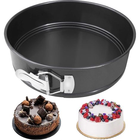 Moules à gâteaux ronds antiadhésifs de 22 cm (9 pouces) pour la cuisson, moules à charnière de 22 cm pour cheesecakes, moules à gâteaux ronds antiadhésifs, moules à gâteaux ronds pour la cuisson. (1/5)