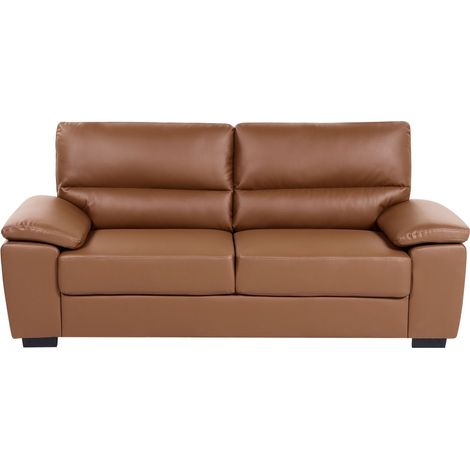 Sofa 3-Sitzer VOGAR Kunstleder Goldbraun (1/5)