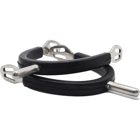 Speroni con gambo tondo 25 mm in inox ricoperti in gomma da donna