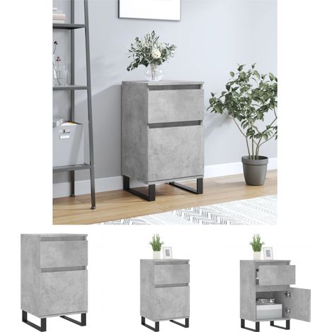 The Living Store Sideboard Betongrau 40x35x70 cm Holzwerkstoff - Sideboards (1/5)