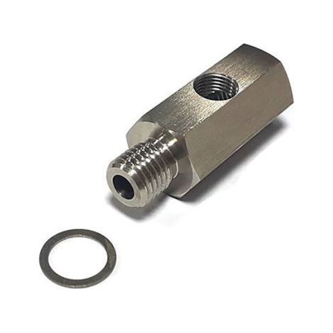 M12x1.5 1/8 NPT Turbo capteur de pression d'huile adaptateur en té accessoires de voiture en acier inoxydable (1/4)