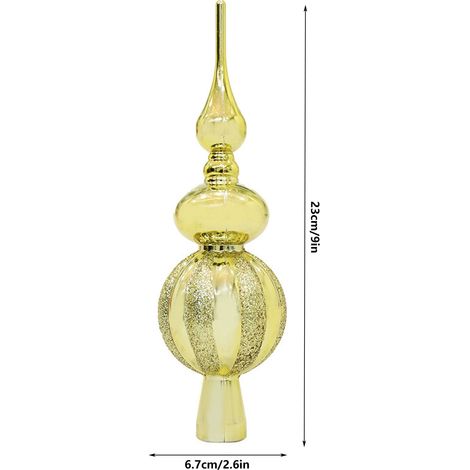 Chapeau De Père Noël - Décor Pour Sommet D'Arbre De Noël - Pour Décoration Festive Intérieure Et Extérieure - Lot De 2 Pièces (1/4)