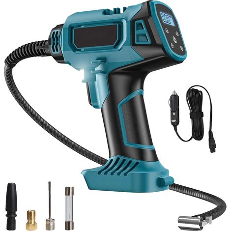 Pompa ad aria elettrica senza fili, gonfiaggio rapido, display digitale, non necessita di batterie. (1/2)
