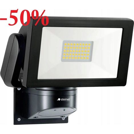 Faro LED da esterno Steinel nero potente e regolabile (1/3)