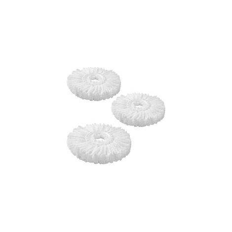 Lot de 3 Recharges pour Balai Serpillière Rotatif 360° TêTe en Microfibre Ultra Absorbante, Lavable en Machine Compatible avec la Plupart des Balais à Franges pour Parquet (1/5)