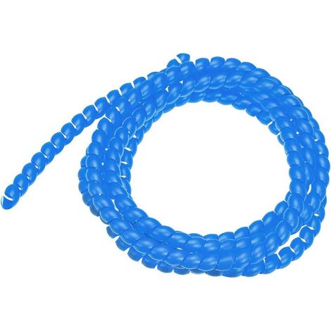 Ortviai Gaine de protection spiralée pour tuyaux, conduites d'huile, tuyaux de lavage de voiture et fils/câbles électriques  gaine ignifugée, bleue, 10 mm, 5 mètres de long. (1/4)