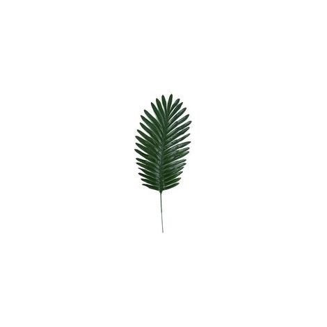 Lot de 20 fausses feuilles de palmier avec tiges, imitation tropicale, vert – (1/5)