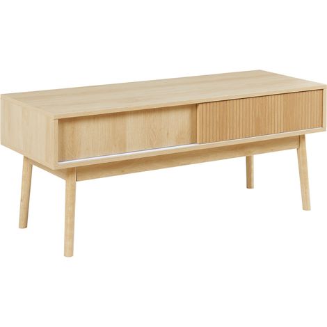 Mueble de TV estantería de salón 115 x 40 x 48 cm MDF efecto roble 030010078