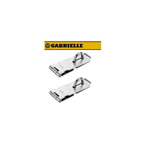 Loquets de cadenas à agrafes, loquet de serrure de porte à pression de porte en 2 pièces, loquets de cadenas de 4 pouces en acier inoxydable avec vis, clip de cadenas argenté (1/5)