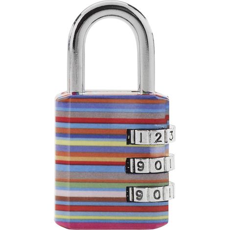 Master Lock 1509EURDAST Lucchetto con Combinazione con Stampe, Design Casuale, 6,2 x 3,2 x 1,4 cm (1/5)