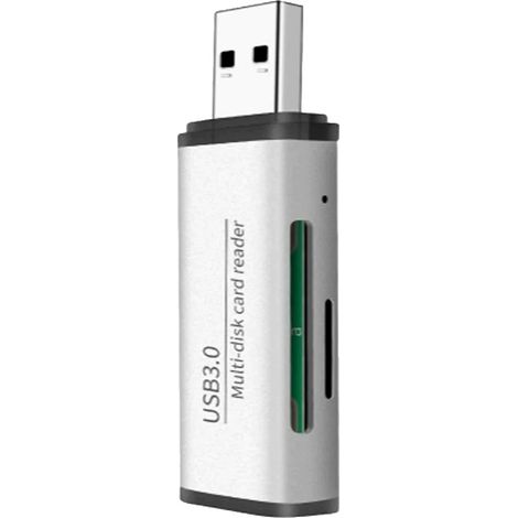 Lecteur De Cartes SD TF - USB C Et USB 3.0 - Compatible SD SDHC SDXC Micro SD - Jusqu'à 2 To - Pour Ordinateur Portable Smartphone - 1 Pièce (1/5)