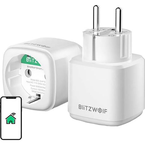 enchufe inteligente Blitzwolf bw-shp15 ZigBee 3680W resistente fuego (1/3)