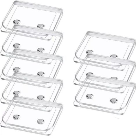 8 Pièces Clips de Rideau de Douche Autocollants, Protection Anti-éclaboussures Clips, Clips de Protection pour Douche sans pe (1/4)
