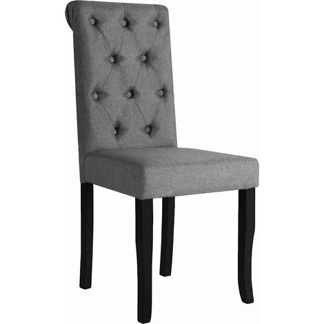 Maison Exclusive - Sillas de comedor 6 unidades tela gris oscuro (1/5)