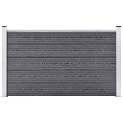 Clôture de jardin,Barrière de jardin,Portail de jardin WPC 180x105 cm Gris CNENE700770 (1/5)