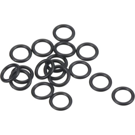 Joint Torique Nitrile Caoutchouc 7mm OD 5mm ID 1mm Largeur, 20 Pcs Métrique Scellage Joint pour Robinet Plomberie Automobile Réparation, Noire (1/5)