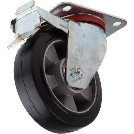 Roulettes industrielles Pivotant avec frein RS PRO, Diam 160mm, 330kg ( Prix pour 1 )