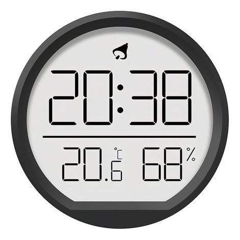 Digitaluhr mit LCD-Thermometer und Kalender – Schwarz (1/5)