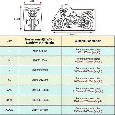 Housse de moto imperméable toutes saisons, anti-poussière, protection UV, pour scooter Honda Forza 125, 250, 300, 350 et 750 (190T). Utilisation intérieure et extérieure. (1/2)