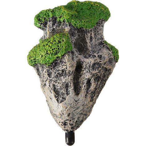 Décoration d'Aquarium Rocher Flottant Pierre Suspendue avec Ventouse pour Poisson