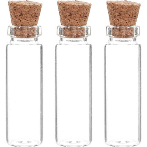 Lot de 3 bocaux miniatures en verre pour maison de poupée, accessoires pour maison de poupée-4x1CM-Transparent